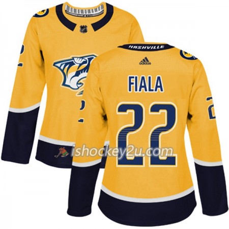 Dame NHL Nashville Predators Trøje Kevin Fiala 22 Adidas 2017-2018 Guld Authentic